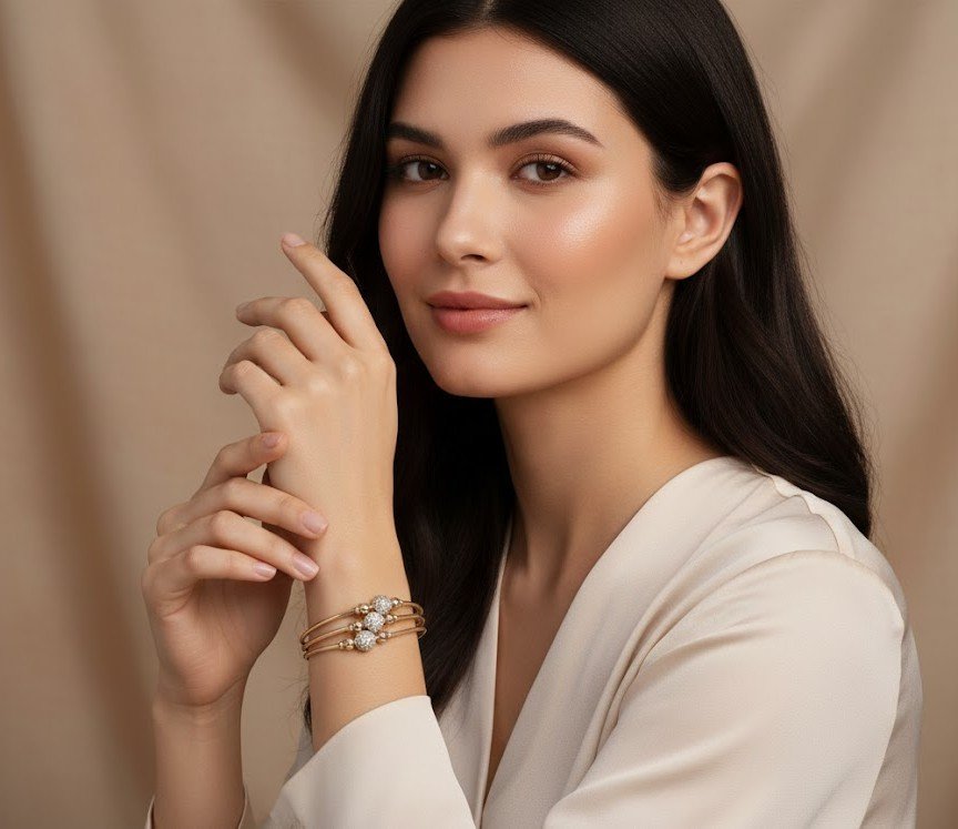 Ring & Bracelet Combo with Rubber Crown & Hair Pin | Delhi - Image 5