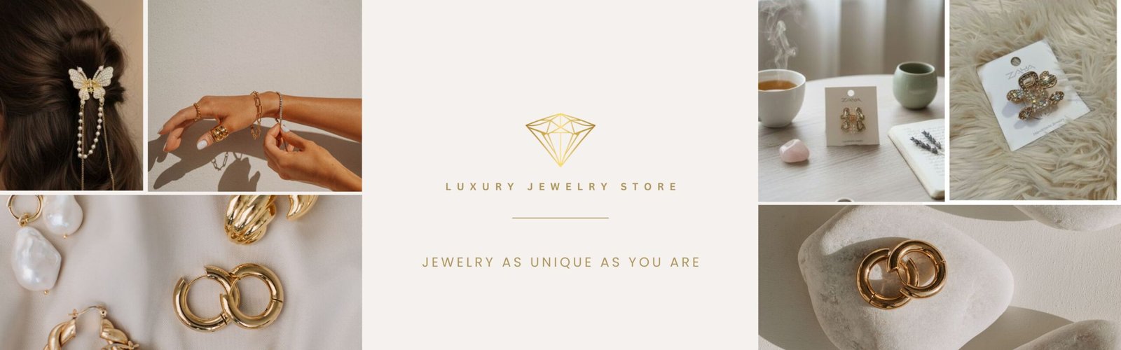 Gold Elegant Jewelry Etsy Cover Photo (1680 x 525 mm)