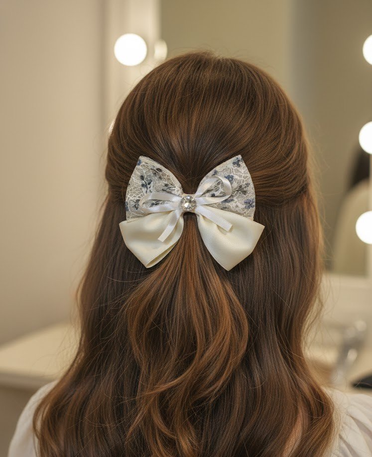 Bow Pin Butterfly Bracelet Combo Set Premium Hair Accessory - Image 4