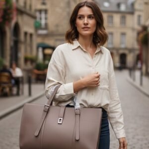 Large Tote Bag Dark Brown