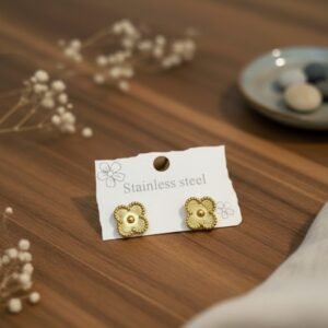 Gold Flower Earring