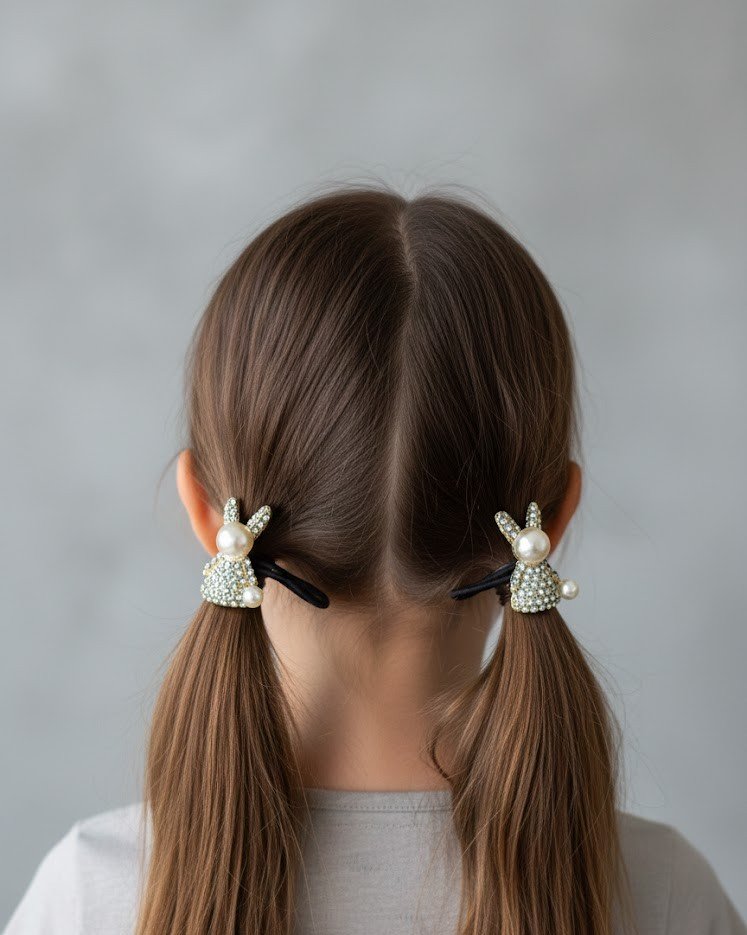Accessory Combo Set Rubber Bands Neckpiece & Hair Pins - Image 3