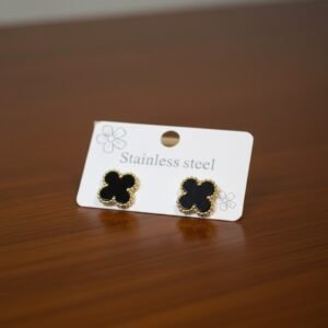 Black Flower Earring