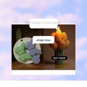 Wax Sachet & Tulip Candle Combo – Premium Fragrance Gift Set