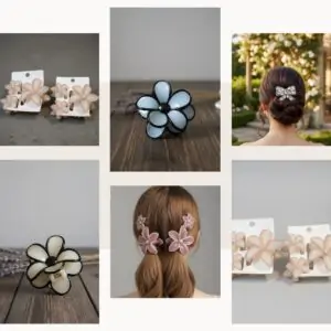 Hair Clutchers & Bow Pin Combo – Stylish Hair Accessories
