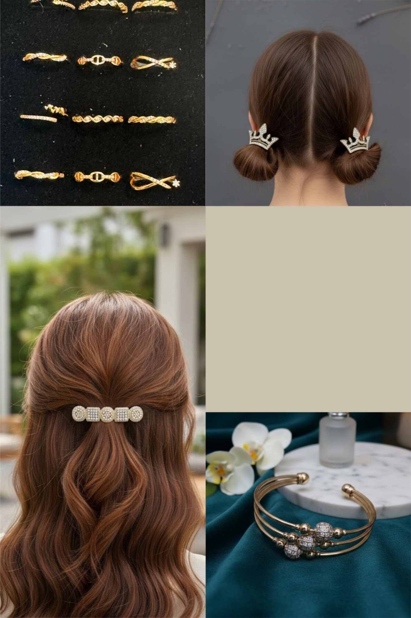 Ring & Bracelet Combo with Rubber Crown & Hair Pin | Delhi