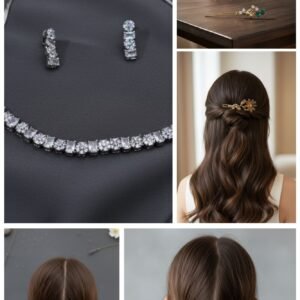 Accessory Combo Set Rubber Bands Neckpiece & Hair Pins
