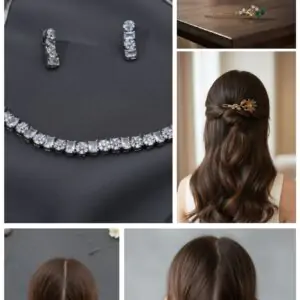 Accessory Combo Set Rubber Bands Neckpiece & Hair Pins