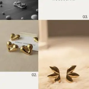 Earrings Combo Set for Women Bali Leaf & Heart Shape Earring