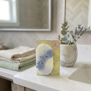 Oval Shaped Flower Scented Wax Sachet with Aqua Fragrance